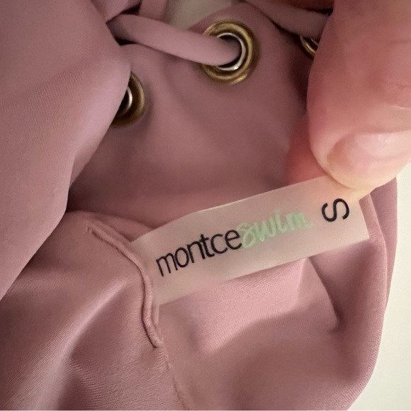 Montce Corset bikini top sz Small lace up tassels - Picture 3 of 11